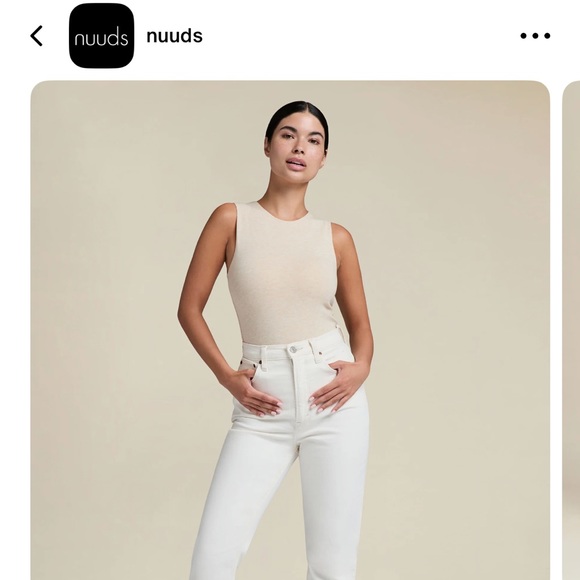 Nuuds classic crew tank bodysuit size large new- sold out style in color… - Picture 2 of 2